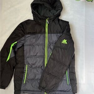 ZeroXposur Black and Gray Jacket with Neon Green Details
